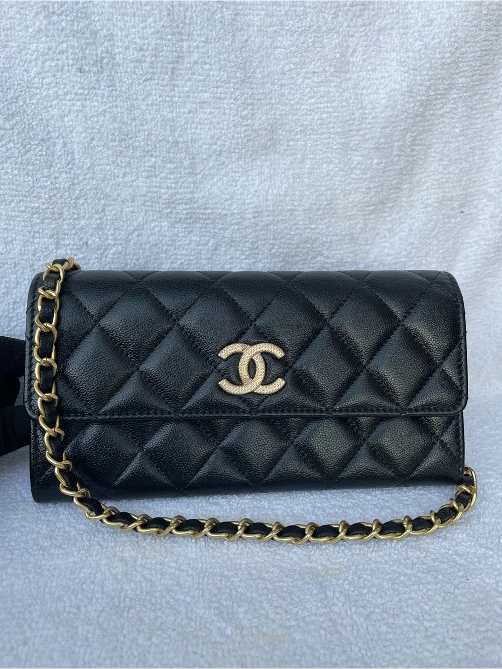 🖤Black Chanel  Caviar flap long wallet
